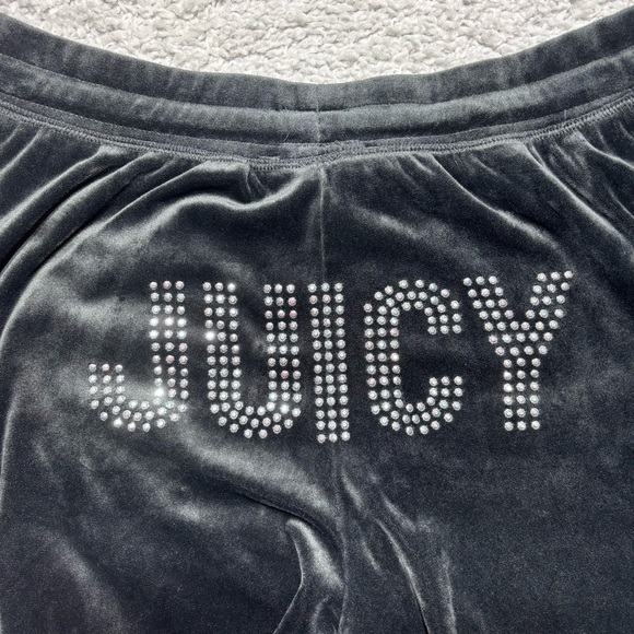 Juicy Couture Joggers Womens Medium Velour Bling Rhinestone Booty Spellout Gems - Picture 1 of 4